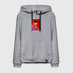 Толстовка-худи хлопковая мужская Чон Джонгук, цвет: меланж