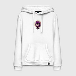 Толстовка-худи хлопковая мужская Кот сфинкс с ирокезом панка, цвет: белый