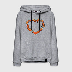 Толстовка-худи хлопковая мужская Лисердце, цвет: меланж