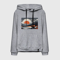 Мужская толстовка-худи Горы медведь геометрия