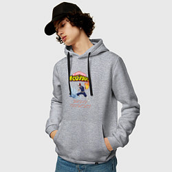 Толстовка-худи хлопковая мужская Моя геройская академия Шото герой, цвет: меланж — фото 2