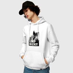 Толстовка-худи хлопковая мужская Limp Bizkit all, цвет: белый — фото 2