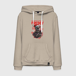 Толстовка-худи хлопковая мужская Five Nights at Freddys - Freddy, цвет: миндальный