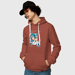 Толстовка-худи хлопковая мужская Felix stray kids rockstar, цвет: кирпичный — фото 2