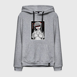 Толстовка-худи хлопковая мужская Sexy Asuka Langley - Evangelion, цвет: меланж