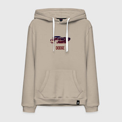 Толстовка-худи хлопковая мужская Dodge coronet, цвет: миндальный