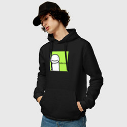 Толстовка-худи хлопковая мужская Dream boohoo cracker Minecraft, цвет: черный — фото 2