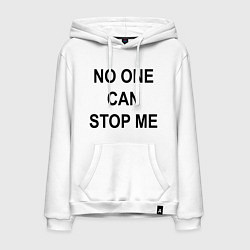 Толстовка-худи хлопковая мужская No one can stop me - Stray Kids, цвет: белый