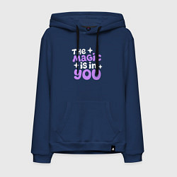 Толстовка-худи хлопковая мужская Магия в тебе, цвет: тёмно-синий