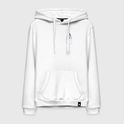 Толстовка-худи хлопковая мужская Wolf Chan in pocket, цвет: белый
