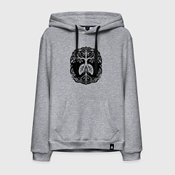 Толстовка-худи хлопковая мужская Древо с легкими, цвет: меланж