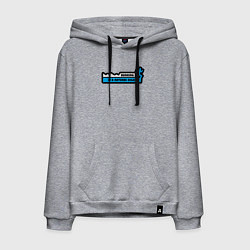 Толстовка-худи хлопковая мужская Бег это натуральный кайф, цвет: меланж