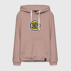 Толстовка-худи хлопковая мужская Indy basket, цвет: пыльно-розовый