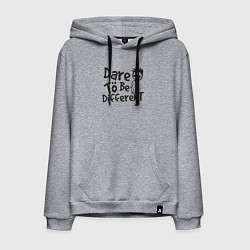 Толстовка-худи хлопковая мужская Осмелься быть другим, цвет: меланж