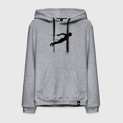Толстовка-худи хлопковая мужская Скорость плавца, цвет: меланж
