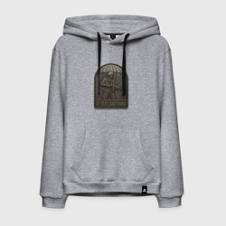 Толстовка-худи хлопковая мужская Я десантник, цвет: меланж