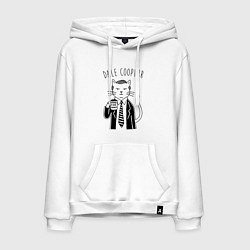 Толстовка-худи хлопковая мужская Dale Coopurr, цвет: белый