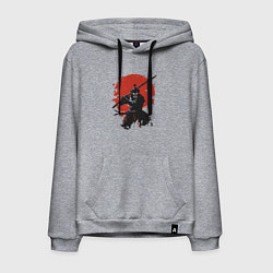 Толстовка-худи хлопковая мужская Samurai style, цвет: меланж