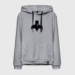 Толстовка-худи хлопковая мужская Batman dark, цвет: меланж