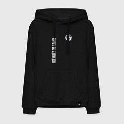 Толстовка-худи хлопковая мужская Всё идёт по плану - со знаком анархии, цвет: черный