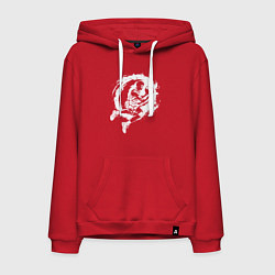 Толстовка-худи хлопковая мужская Динамика баскетбола аниме, цвет: красный