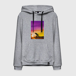 Толстовка-худи хлопковая мужская Богемская рапсодия, цвет: меланж