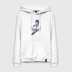 Толстовка-худи хлопковая мужская Данганронпа V3 - Кокичи Ома, цвет: белый