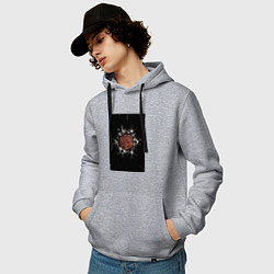 Толстовка-худи хлопковая мужская Saw game, цвет: меланж — фото 2