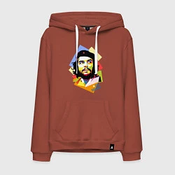 Толстовка-худи хлопковая мужская Che Guevara Art, цвет: кирпичный