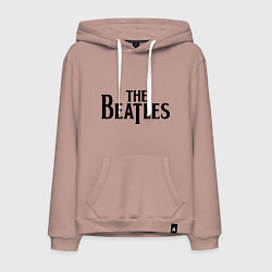 Толстовка-худи хлопковая мужская The Beatles, цвет: пыльно-розовый