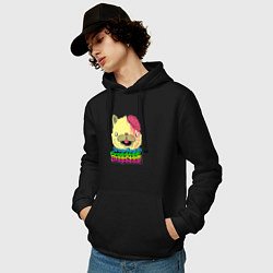 Толстовка-худи хлопковая мужская Dropdead Kitty, цвет: черный — фото 2