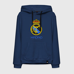 Толстовка-худи хлопковая мужская Real Madrid, цвет: тёмно-синий