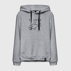 Толстовка-худи хлопковая мужская Flipper, цвет: меланж