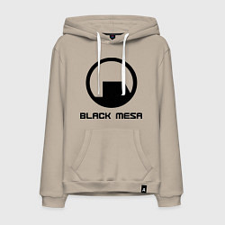 Толстовка-худи хлопковая мужская Black Mesa: Logo, цвет: миндальный