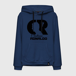 Толстовка-худи хлопковая мужская CR Ronaldo 07, цвет: тёмно-синий