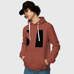 Толстовка-худи хлопковая мужская Nismo, цвет: кирпичный — фото 2