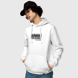Толстовка-худи хлопковая мужская Armin van Buuren, цвет: белый — фото 2