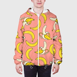 Куртка с капюшоном мужская Банан 1, цвет: 3D-белый — фото 2