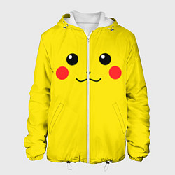 Куртка с капюшоном мужская Happy Pikachu, цвет: 3D-белый