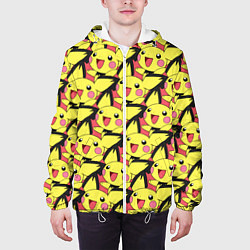 Куртка с капюшоном мужская Pikachu, цвет: 3D-белый — фото 2