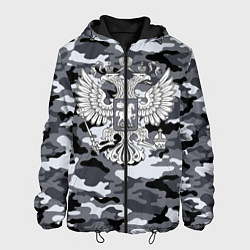 Куртка с капюшоном мужская Городской камуфляж Россия, цвет: 3D-черный