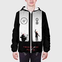 Куртка с капюшоном мужская Twenty One Pilots: Lines, цвет: 3D-белый — фото 2