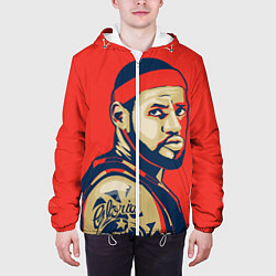 Куртка с капюшоном мужская LeBron James, цвет: 3D-белый — фото 2
