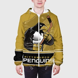 Куртка с капюшоном мужская Pittsburgh Penguins, цвет: 3D-белый — фото 2
