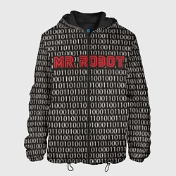 Куртка с капюшоном мужская Mr. Robot: Binary code, цвет: 3D-черный