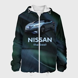Куртка с капюшоном мужская Nissan the best, цвет: 3D-белый