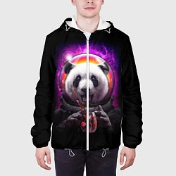 Куртка с капюшоном мужская Panda Cosmonaut, цвет: 3D-белый — фото 2