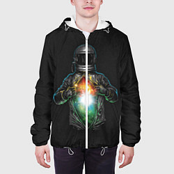 Куртка с капюшоном мужская Космос внутри, цвет: 3D-белый — фото 2