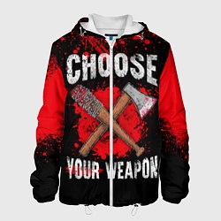 Куртка с капюшоном мужская Choose Your Weapon, цвет: 3D-белый