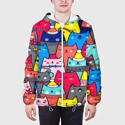 Куртка с капюшоном мужская Отряд котиков, цвет: 3D-белый — фото 2